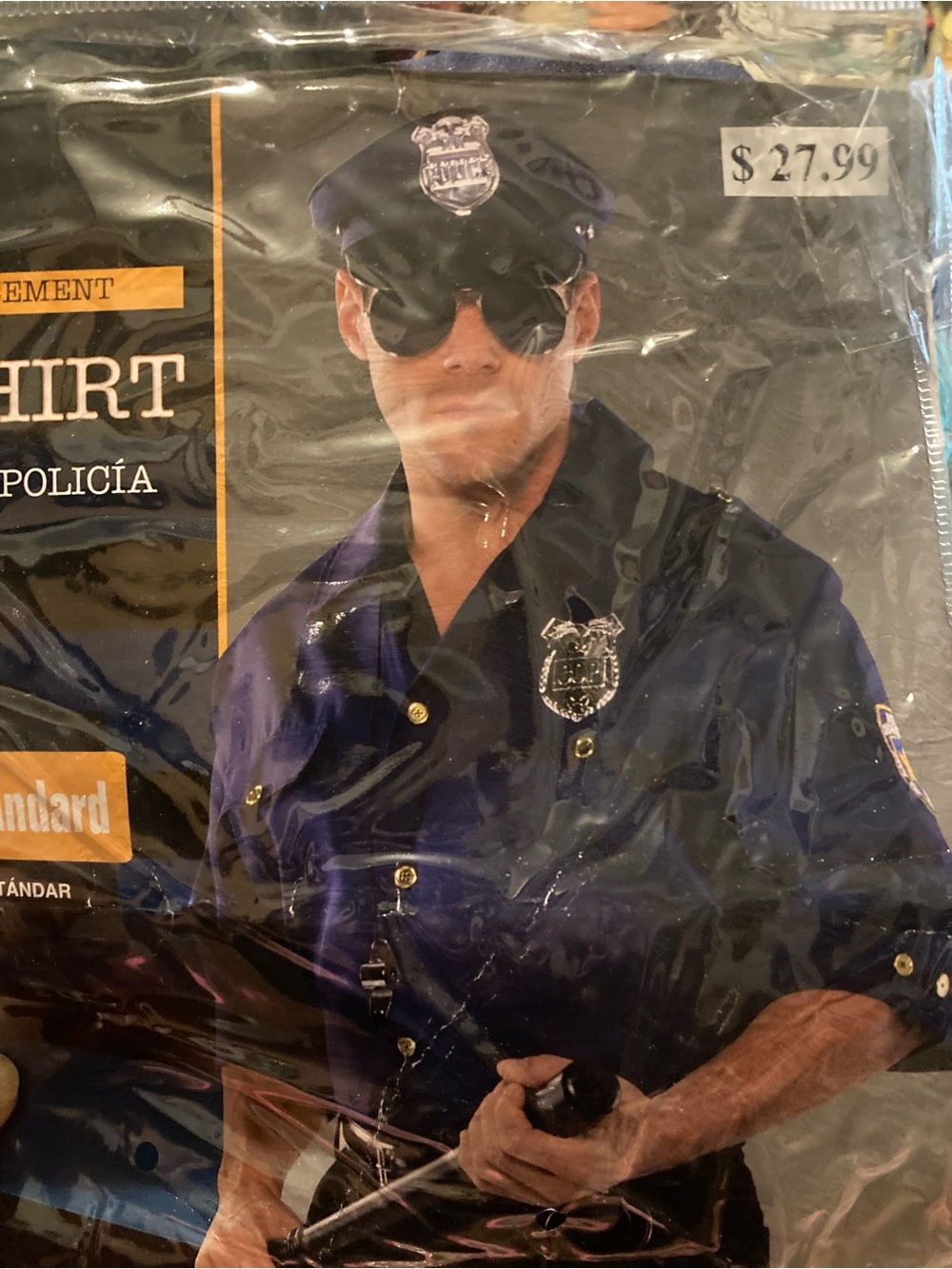 Amscan cop shirt for cosplay/Halloween costume